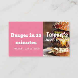 Hamburger-Lieferrabatt-Angebot Visitenkarte