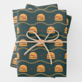 Hamburger Lover Cheeseburger Niedlich gepolstertes Geschenkpapier Set (Beispiel)