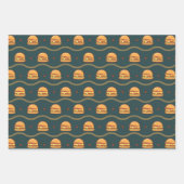 Hamburger Lover Cheeseburger Niedlich gepolstertes Geschenkpapier Set (Vorderseite)