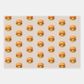 Hamburger Lover Cheeseburger Niedlich gepolstertes Geschenkpapier Set (Vorderseite)