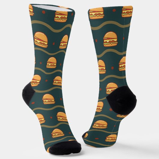 Hamburger Lover Cheeseburger Niedlich gepolstertes Socken (Gewinkelt)