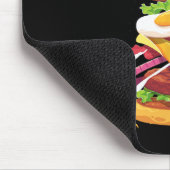 Hamburger Lover Geschenk Fast Food Gym Workout Che Mousepad (Ecke)