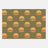 Hamburger Lover Niedlich gepolstertes Muster Geschenkpapier Set (Vorderseite 2)