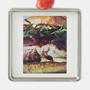 **HAMBURGER LOVER'S** CHRISTMAS ORNANAMENT ORNAMENT AUS METALL