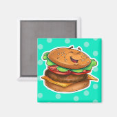 Hamburger-Magnet niedlich Cartoon Magnet (Vorderseite/Rückseite)