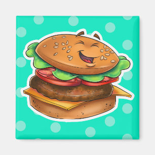 Hamburger-Magnet niedlich Cartoon Magnet