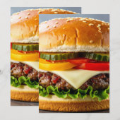 Hamburger Menükarte (Vorne/Hinten)