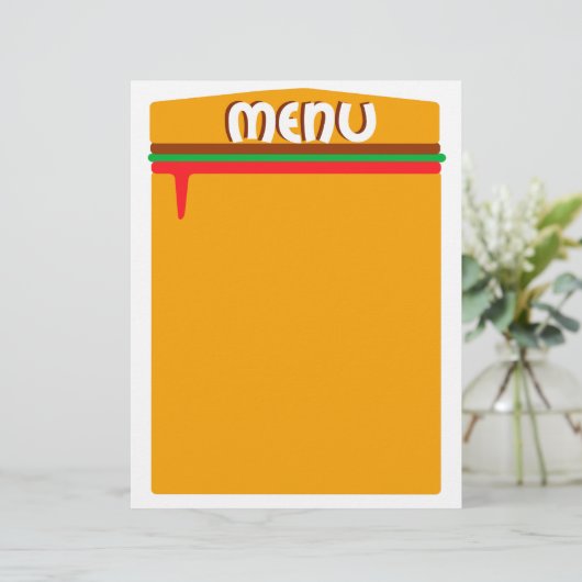 Hamburger Menüseite (Stehend Vorderseite)