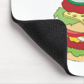 Hamburger mit Dreifachdecker Mousepad (Ecke)
