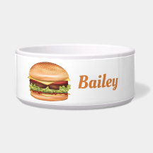 Hamburger mit Käseschrift und Individuelle Name