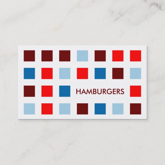 HAMBURGER (Modquadrate) Visitenkarte (Vorderseite)