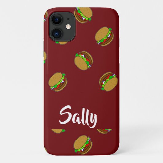 Hamburger-Muster Case-Mate iPhone Hülle (Rückseite)