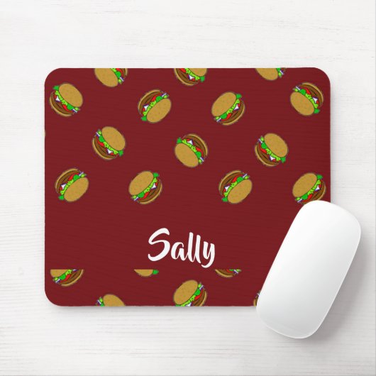 Hamburger-Muster Mousepad (Mit Mouse)