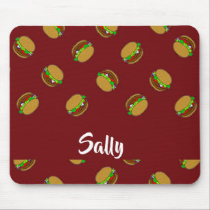 Hamburger-Muster Mousepad
