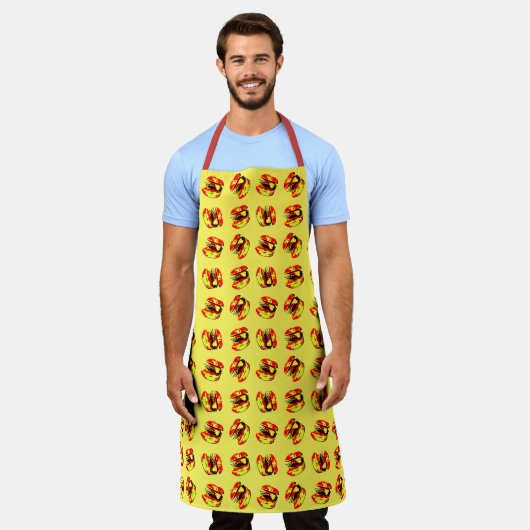 Hamburger Muster Schürze (Getragen)