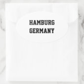 Hamburger Ovalaufkleber Ovaler Aufkleber (Tasche)