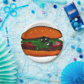 Hamburger-Papierplatte Pappteller (Party)