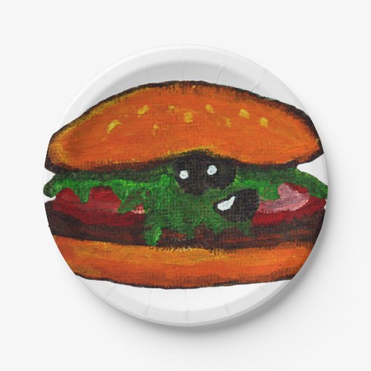 Hamburger-Papierplatte Pappteller (Vorderseite)