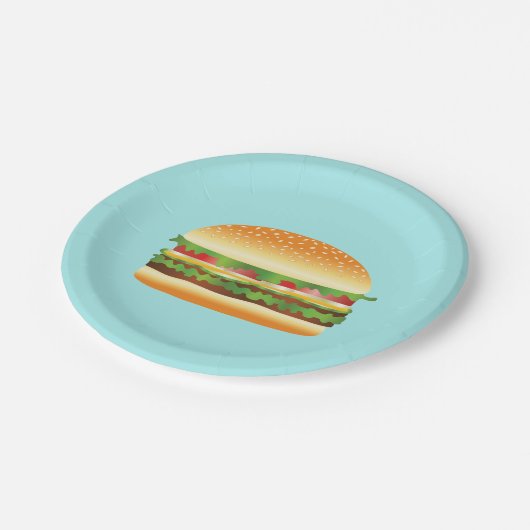 Hamburger Pappteller (Schrägansicht)