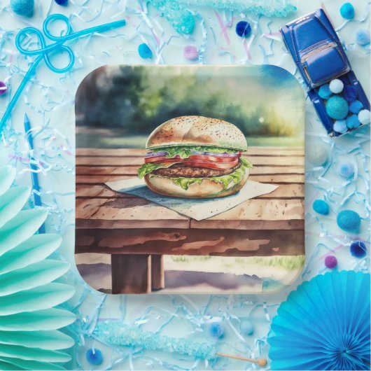 Hamburger Pappteller (Party)