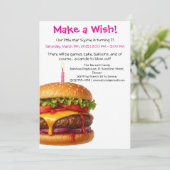 Hamburger Party-Cookie | Kindergeburtstag Einladung (Stehend Vorderseite)