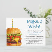 Hamburger Party-Cookie | Kindergeburtstag Einladung (Stehend Vorderseite)