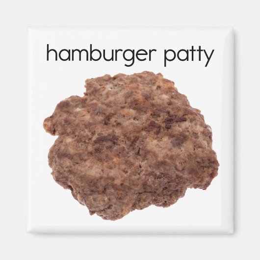 Hamburger Patty Kühlschrank Magnet (Vorne)