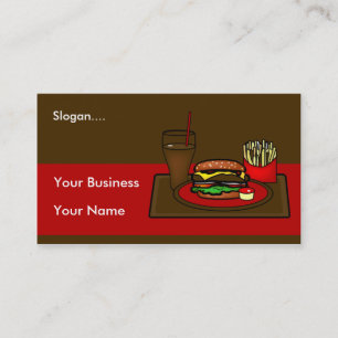 Hamburger Platter Business Card Visitenkarte
