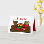 Hamburger Platter Grußkarte Karte (Gelbe Blume)