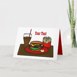 Hamburger Platter Grußkarte Karte
