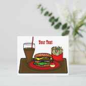 Hamburger Platter Postkarte (Stehend Vorderseite)