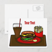 Hamburger Platter Postkarte (Vorne/Hinten)