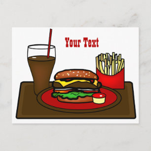 Hamburger Platter Postkarte