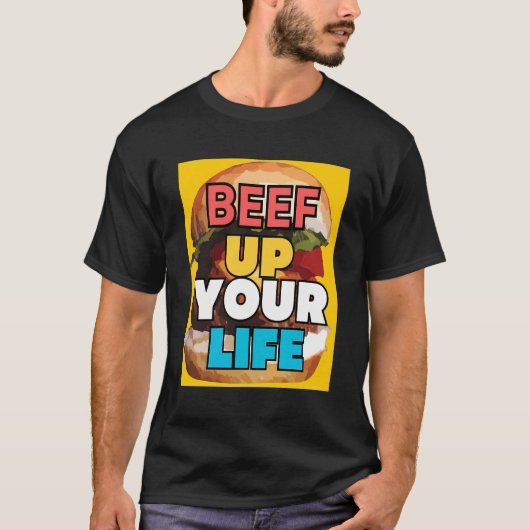 Hamburger Print T - Shirt (Vorderseite)