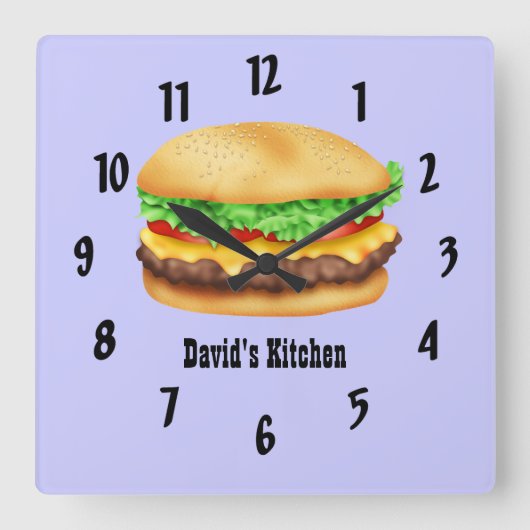 Hamburger Quadratische Wanduhr (Vorderseite)