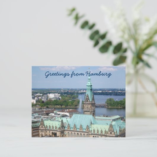 Hamburger Rathaus Postkarte (Stehend Vorderseite)