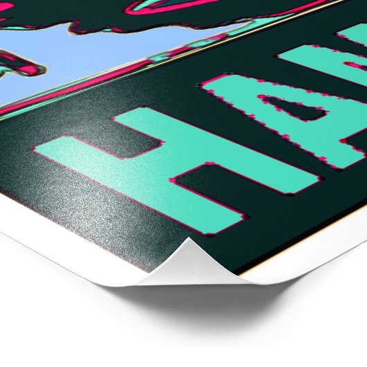 Hamburger Reiseplakat Fotodruck (Ecke)