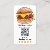 hamburger review QR Code Visitenkarte (Vorderseite)