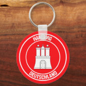 Hamburger RundEmblem Schlüsselanhänger (Vorderseite)