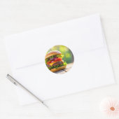 hamburger runder aufkleber (Umschlag)