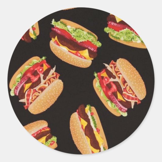 Hamburger Runder Aufkleber (Vorderseite)