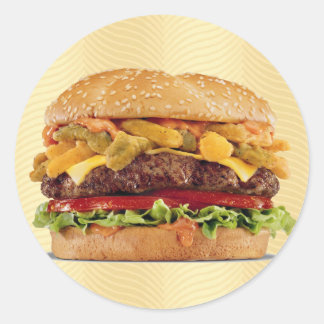 Hamburger Runder Aufkleber