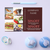 Hamburger Sandwich, privater Koch Catering Flyer (Einzeln)