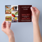 Hamburger Sandwich, privater Koch Catering Flyer (Handgriff)