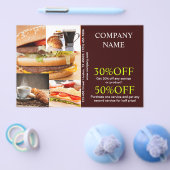 Hamburger Sandwich, privater Koch Catering Flyer (Einzeln)