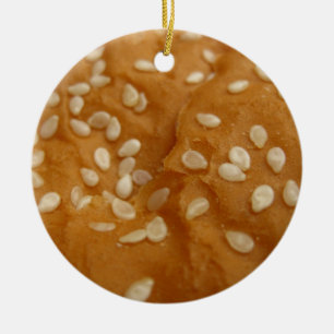 Hamburger-Sesam Keramikornament