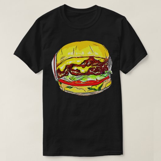 Hamburger Shirt Burger Shirt Cheeseburger Burger L (Design vorne)