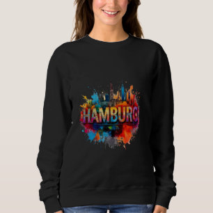 Hamburger Skyline-Kunst - Lebendiges Hansestadt-De Sweatshirt