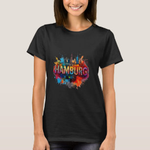 Hamburger Skyline-Kunst - Lebendiges Hansestadt-De T-Shirt