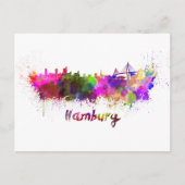 Hamburger Skyline Postkarte (Vorderseite)